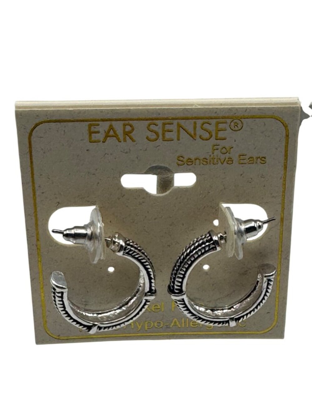 Ear Sense Earrings Hypoallergenic Silver-Tone Hoops For Sensitive Ears Nickel-Fr